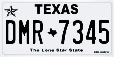 TX license plate DMR7345