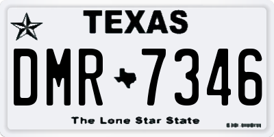 TX license plate DMR7346