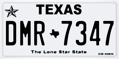 TX license plate DMR7347