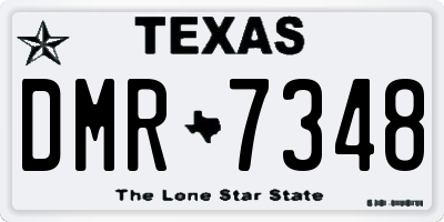 TX license plate DMR7348