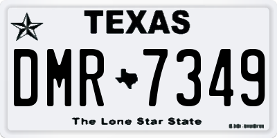 TX license plate DMR7349