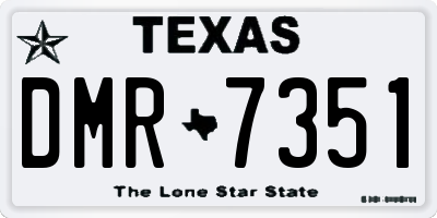 TX license plate DMR7351