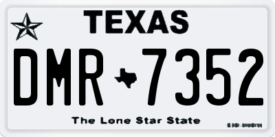 TX license plate DMR7352