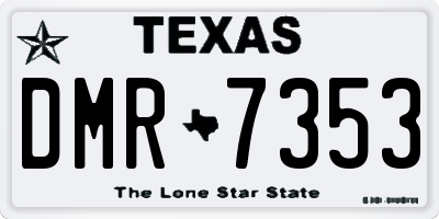 TX license plate DMR7353