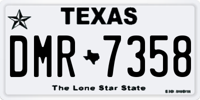 TX license plate DMR7358