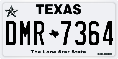 TX license plate DMR7364