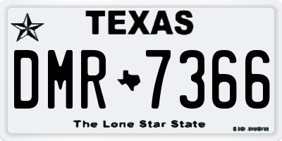 TX license plate DMR7366