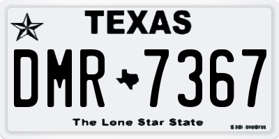 TX license plate DMR7367