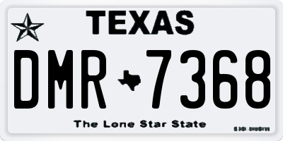 TX license plate DMR7368