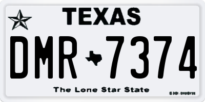 TX license plate DMR7374