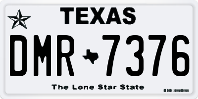 TX license plate DMR7376