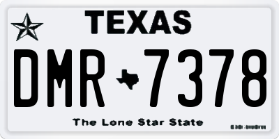 TX license plate DMR7378