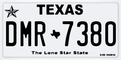 TX license plate DMR7380