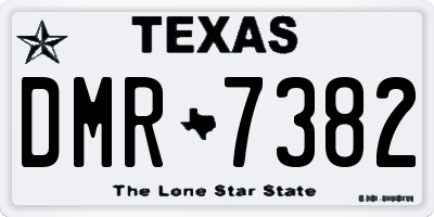 TX license plate DMR7382
