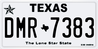 TX license plate DMR7383