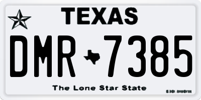 TX license plate DMR7385