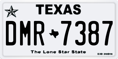 TX license plate DMR7387
