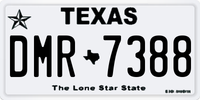 TX license plate DMR7388
