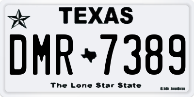 TX license plate DMR7389