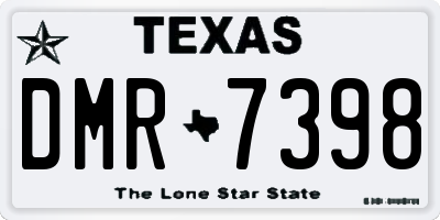 TX license plate DMR7398