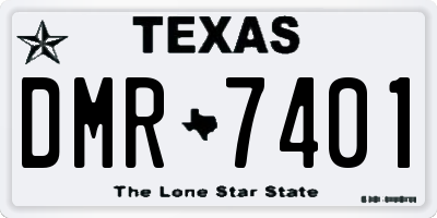 TX license plate DMR7401