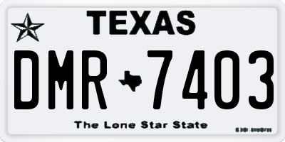 TX license plate DMR7403