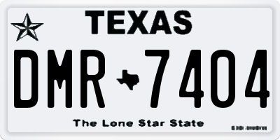 TX license plate DMR7404