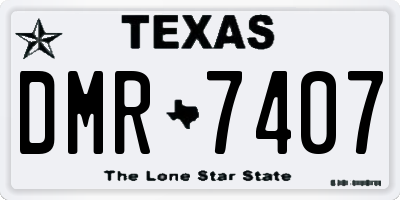 TX license plate DMR7407