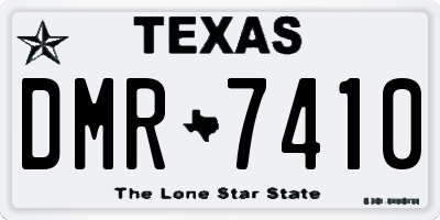 TX license plate DMR7410
