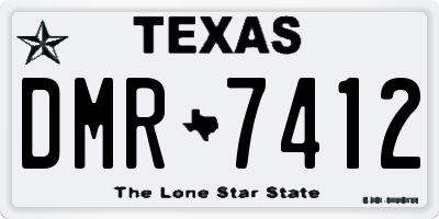 TX license plate DMR7412
