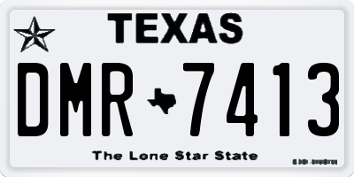 TX license plate DMR7413