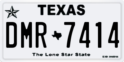 TX license plate DMR7414