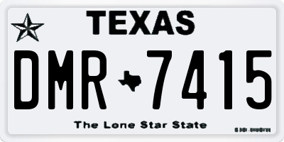 TX license plate DMR7415