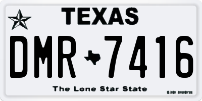 TX license plate DMR7416