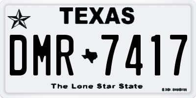 TX license plate DMR7417
