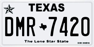 TX license plate DMR7420