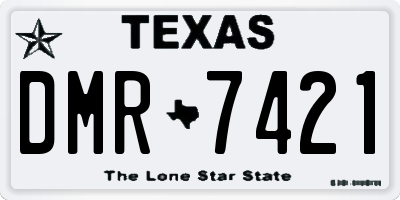 TX license plate DMR7421