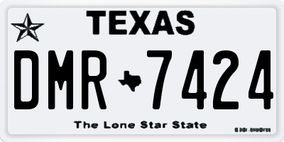 TX license plate DMR7424