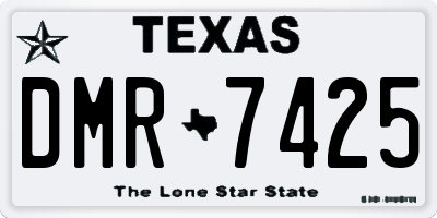 TX license plate DMR7425