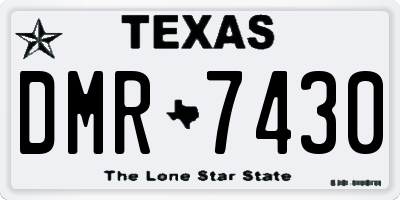 TX license plate DMR7430
