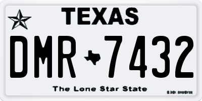 TX license plate DMR7432