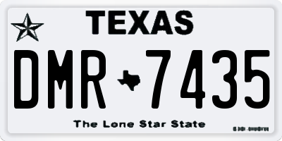 TX license plate DMR7435