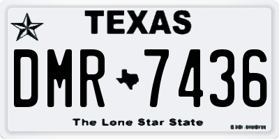 TX license plate DMR7436