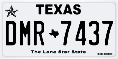 TX license plate DMR7437