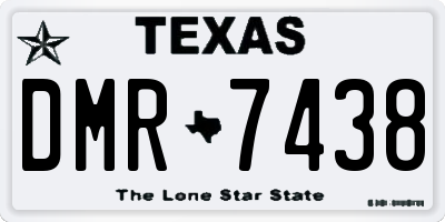 TX license plate DMR7438