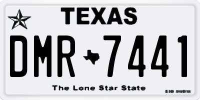 TX license plate DMR7441