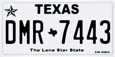 TX license plate DMR7443