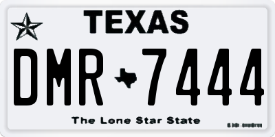 TX license plate DMR7444