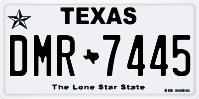 TX license plate DMR7445