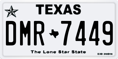 TX license plate DMR7449